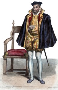 Portrait de Gaspard II de Coligny (1519-1572), noble et amiral français - French School